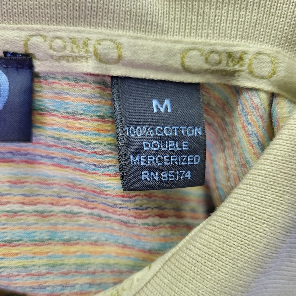 Como Sport Double Mercerized Short Sleeve Polo Shirt sz M‎ - Picture 8 of 8